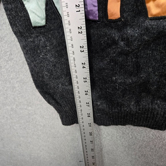 VINTAGE Freestyle Women Sweater M Wool Tunic Winter Sea‎ Lion Embroidered 90s - Picture 6 of 9